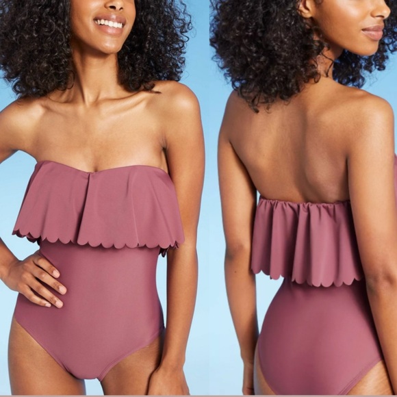 Kona Sol Scalloped One-Piece Swimsuit - Picture 1 of 3